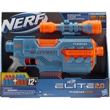 Hasbro Nerf Elite 2.0 Phoenix CS-6, Nerf Gun blaugrau/orange