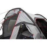 High Peak Kuppelzelt Amora 5.0 Climate Protection 80 hellgrau/rot, mit Tunnel-Vorbau