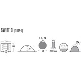 High Peak Wurfzelt Swift 3P schwarz/grün