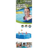 Intex Frame Pool Set Rondo, Ø 366cm x 76cm, Schwimmbad blau
