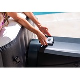 Intex Pure Spa Octagon Bubble Jet Ø 201 x 71cm, Schwimmbad schwarz/weiß, mit Salzwassersystem
