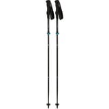 Komperdell Carbon FXP.4 Trail Ultralight Vario, Fitnessgerät schwarz/türkis, 1 Paar, 115-135 cm