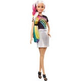 Mattel Barbie Regenbogen-Glitzerhaar Puppe (blond) 