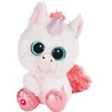 NICI Glubschis Schlenker Einhorn Milky-Fee, Kuscheltier weiß/rosa, 15 cm