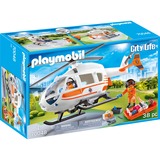 PLAYMOBIL 70048 Rettungshelikopter, Konstruktionsspielzeug weiß/orange