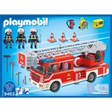 PLAYMOBIL 9463 City Action Feuerwehr-Leiterfahrzeug, Konstruktionsspielzeug rot/silber, Mit Licht und Sound