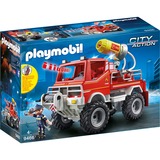 PLAYMOBIL 9466 City Action - Feuerwehr-Truck, Konstruktionsspielzeug rot/silber, Mit Licht und Sound