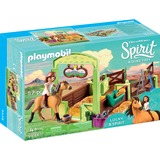 PLAYMOBIL 9478 Spirit Pferdebox "Lucky & Spirit", Konstruktionsspielzeug braun/grün