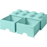 Room Copenhagen LEGO Brick Drawer 8 aquablau, Aufbewahrungsbox blau