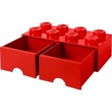 Room Copenhagen LEGO Brick Drawer 8 rot, Aufbewahrungsbox rot