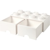 Room Copenhagen LEGO Brick Drawer 8 weiß, Aufbewahrungsbox weiß