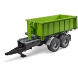 bruder 02035 Hakenlift-Anhänger für Traktoren, Modellfahrzeug grün/schwarz