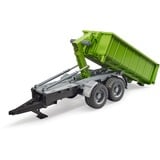 bruder 02035 Hakenlift-Anhänger für Traktoren, Modellfahrzeug grün/schwarz