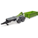 bruder 02035 Hakenlift-Anhänger für Traktoren, Modellfahrzeug grün/schwarz