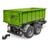 bruder 02035 Hakenlift-Anhänger für Traktoren, Modellfahrzeug grün/schwarz