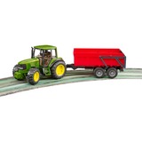 bruder 02057 John Deere 6920 mit Wannenkippanhänger, Modellfahrzeug mit Automatikrückwand