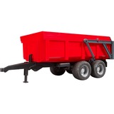 bruder 02211 Wannenkippanhänger mit Automatikrückwand, Modellfahrzeug rot/schwarz