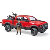 bruder 02502 RAM 2500 Power Wagon mit Ducati Desert Sled und Fahrer, Modellfahrzeug 