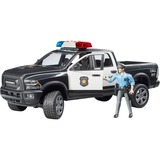 bruder 02505 RAM 2500 Polizei Pickup , Modellfahrzeug schwarz/weiß, Inkl. Polizist