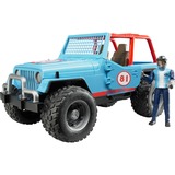 bruder 02541 Jeep Cross Country Racer mit Rennfahrer, Modellfahrzeug blau