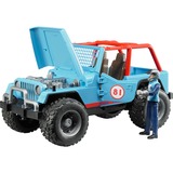 bruder 02541 Jeep Cross Country Racer mit Rennfahrer, Modellfahrzeug blau