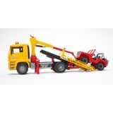 bruder 02750 MAN TGA Abschlepp-LKW mit Geländewagen, Modellfahrzeug ohne Light and Sound Modul