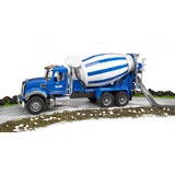 bruder 02814 MACK Granite Betonmisch-LKW, Modellfahrzeug blau/weiß