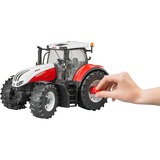 bruder 03180 Steyr 6300 Terrus CVT, Modellfahrzeug weiß/rot