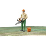 bruder 60030 Forstarbeiter mit Zubehör, Spielfigur grün/beige