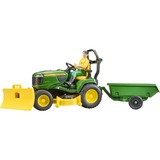 bruder 62104 bworld John Deere Aufsitzrasenmäher, Modellfahrzeug 