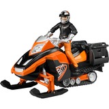 bruder 63101 Snowmobil mit Fahrer und Ausstattung, Modellfahrzeug orange/schwarz