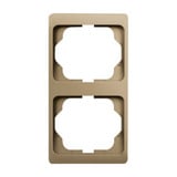0 Rahmen zwei fach senkrecht alpha 1732 KA-21 bronze, Retail