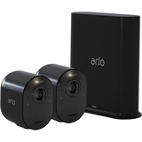 Arlo Ultra 2 Spotlight, Überwachungskamera schwarz, 4K, WLAN, 2 Kameras, 1x Basistation