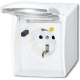 Busch-Jaeger Fehlerstromschutzschalter Steckdose CEE 7/3 Typ F Einsatz grau, Retail