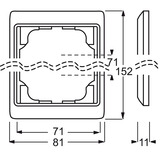 Busch-Jaeger Rahmen zwei fach senkrecht alpha 1732 KA-21 bronze, Retail