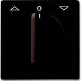 Busch-Jaeger Zentralscheibe Jalousie Drehgriff, Abdeckung braun, Retail