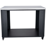 Cozze Outdoorküche 115, offen, mit Edelstahl-Tischplatte, Schrank schwarz/edelstahl, 119cm breit