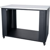 Cozze Outdoorküche 115, offen, mit Edelstahl-Tischplatte, Schrank schwarz/edelstahl, 119cm breit