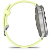 Garmin Venu 4 - 45 mm, Smartwatch silber, Silikon-Armband in hellgelb