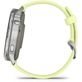 Garmin Venu 4 - 45 mm, Smartwatch silber, Silikon-Armband in hellgelb