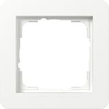 Gira Abdeckrahmen einfach, E1 System, seidenmatt, bruchsicher, Kunststoff, matt weiß (matt), Retail