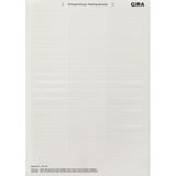 Gira Beschriftungsbogen 62,8 x 6,8 Millimeter Vorgestanzte Beschriftungsbogen aus PET-Folie im DIN A4 Format Retail