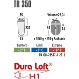 High Peak TR 350, Schlafsack dunkelrot/grau