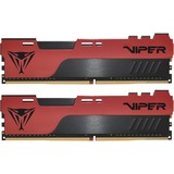 Patriot DIMM 16 GB DDR4-4000 Kit, Arbeitsspeicher rot/schwarz, PVE2416G400C0K, Viper Elite II