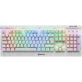 Sharkoon SKILLER SGK3 White, Gaming-Tastatur weiß, DE-Layout, Kailh Red