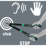 Wera Drehmomentschlüssel mit Umschaltknarre Click-Torque Lock C 3 schwarz/grün, Abtrieb 1/2", 40 bis 200 Nm