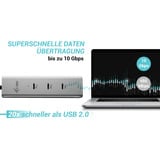 i-tec USB-C Charging Hub silber, Power Delivery, USB-C Video