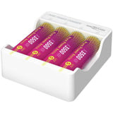 Ansmann Lithium-Ladegerät Pure Power Set 4× Mignon AA Akkus und Lademodul weiß/mehrfarbig
