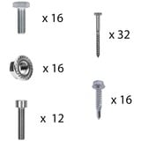  Befestigung Biberschwanz, für Schrägdachmontage, 30mm Rahmenhöhe, Halterung 0% MWST, für 5 Solarpanels