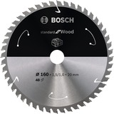 Bosch Kreissägeblatt Standard for Wood, Ø 160mm, 48Z Bohrung 20mm, für Akku-Handkreissägen